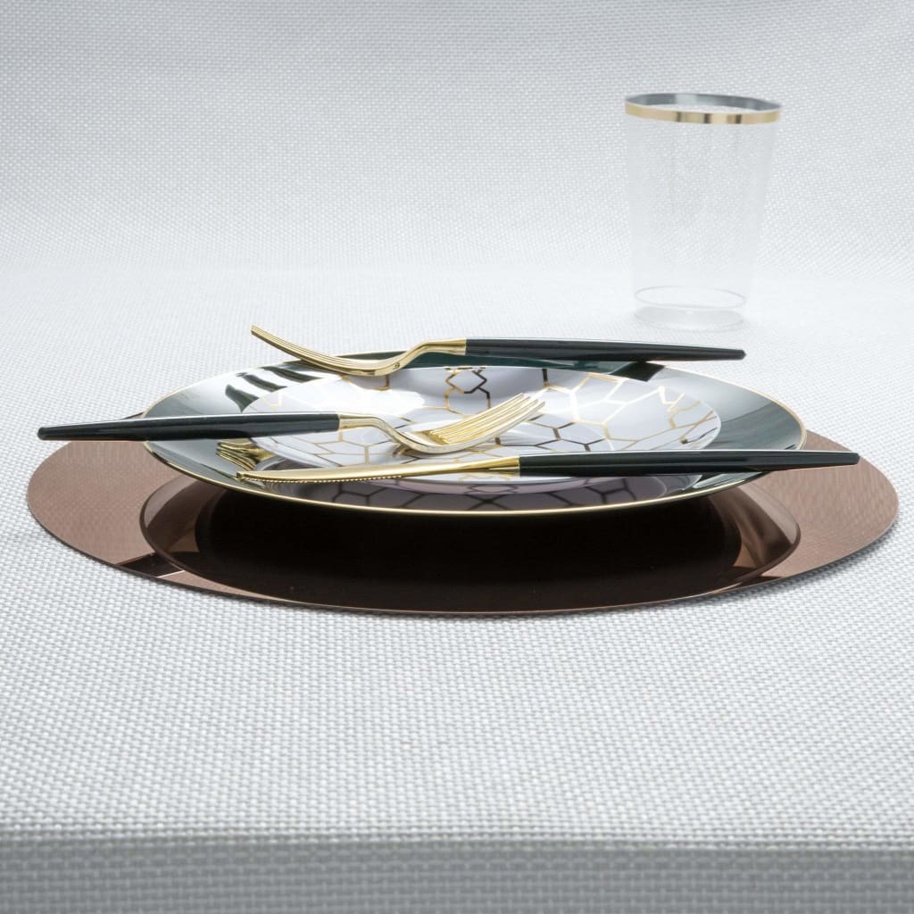 13 Bronze Round Light Weight Mirror Charger Plate | 1 Charger