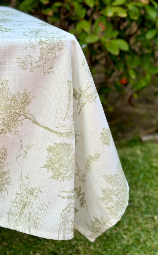 Green French Toile - Spill Proof