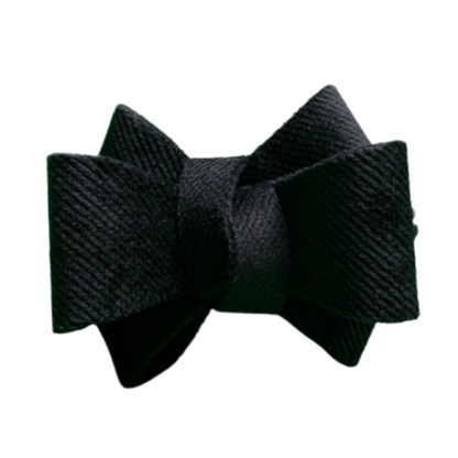 BLACK Bow Ring - Set of 6