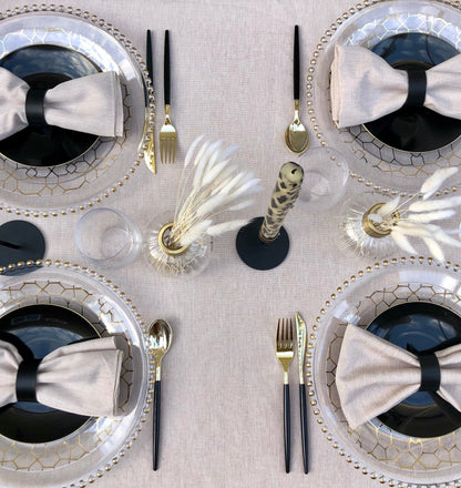 THE MONACO - TAUPE FAUX LINEN