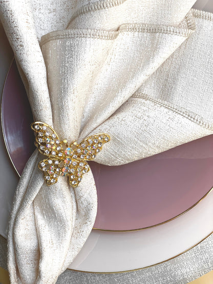 Gold Beaded Butterfly