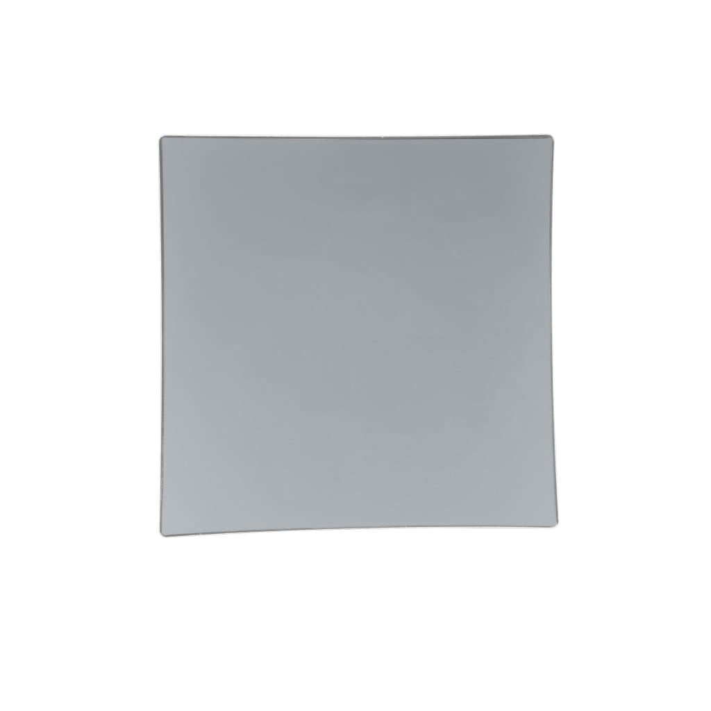 Square Grey • Silver Plastic Plates | 10 Pack